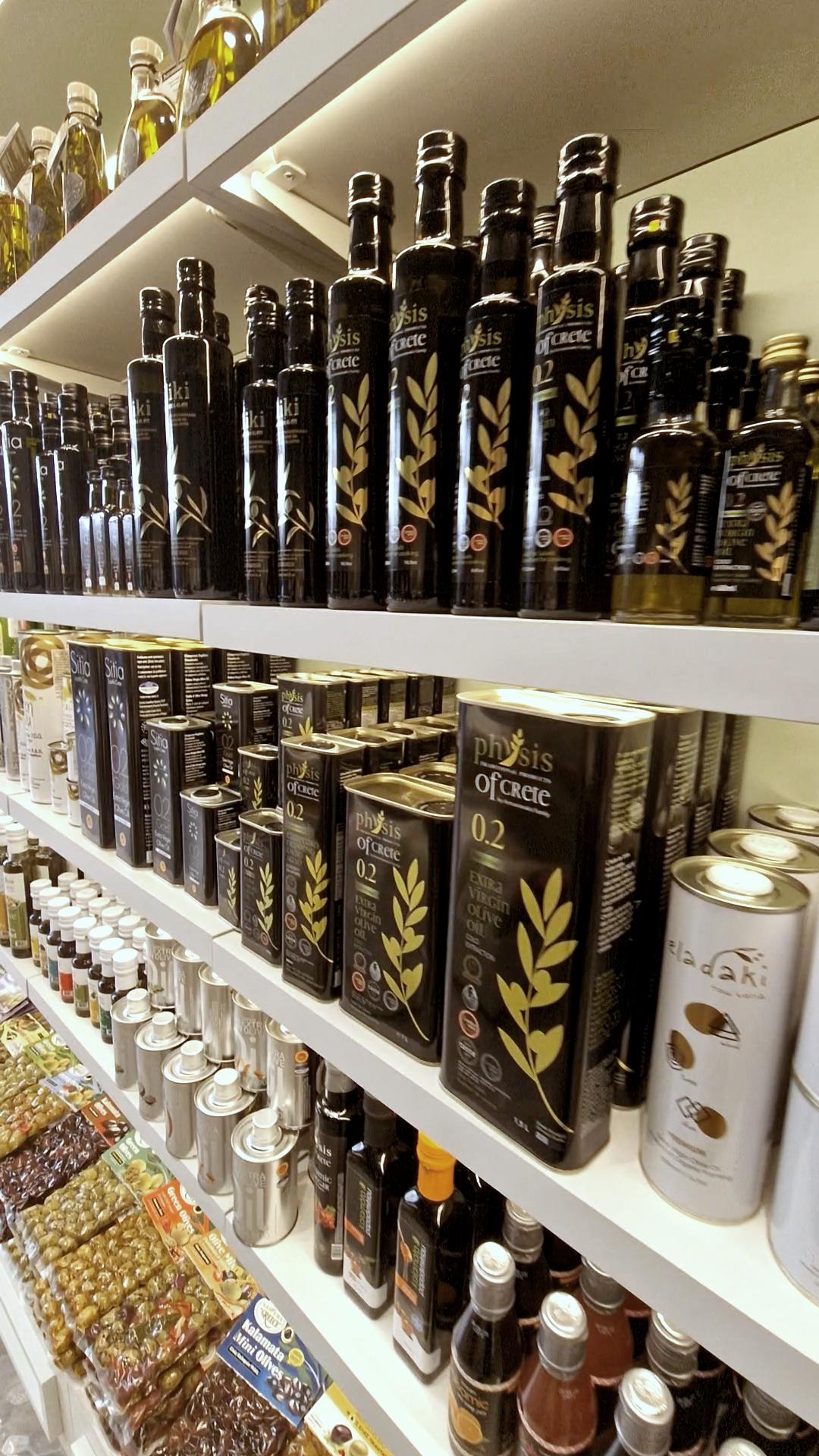 Greek olive oil and olives