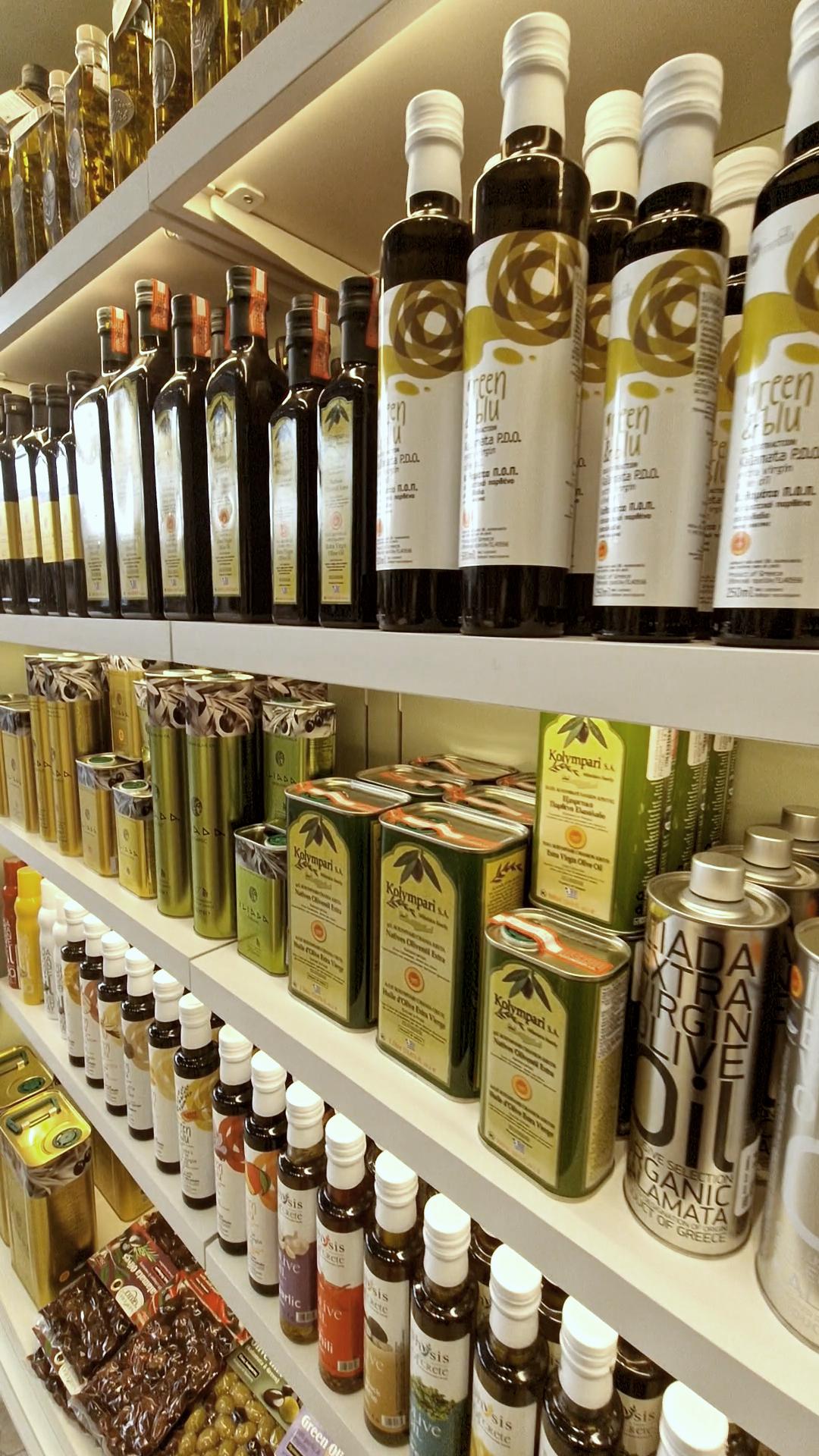 Greek olive oil and olives