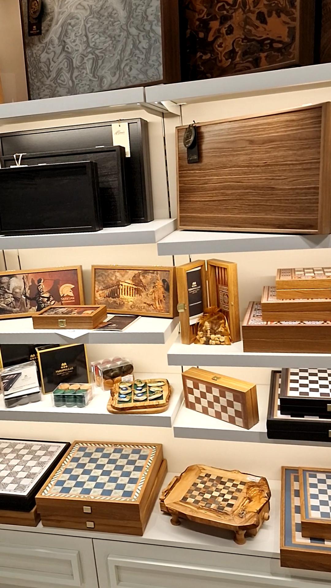 Handcrafted wooden backgammon board